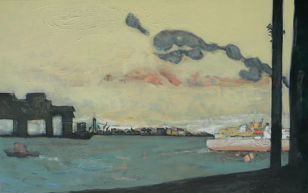 Base navale - 50M - huile sur toile